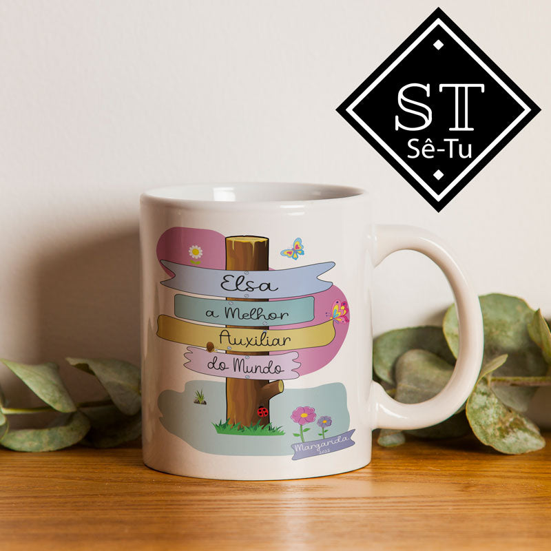 Caneca Melhor Auxiliar Do Mundo Baner